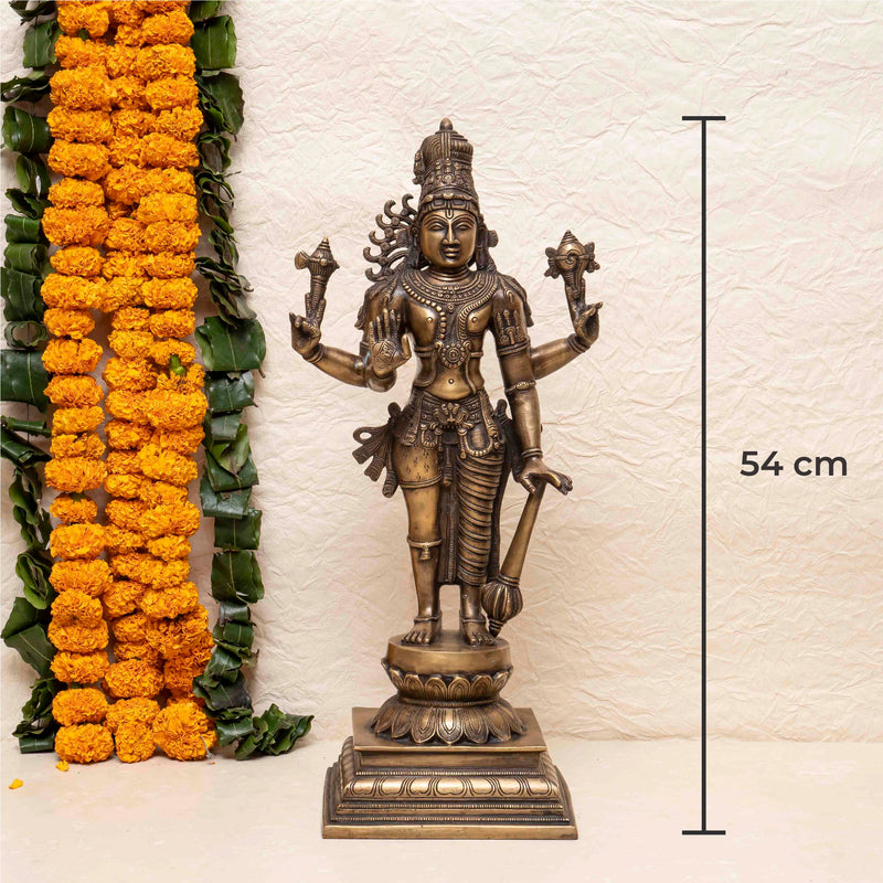 Masterpiece Of Brass Hari Hara Statue