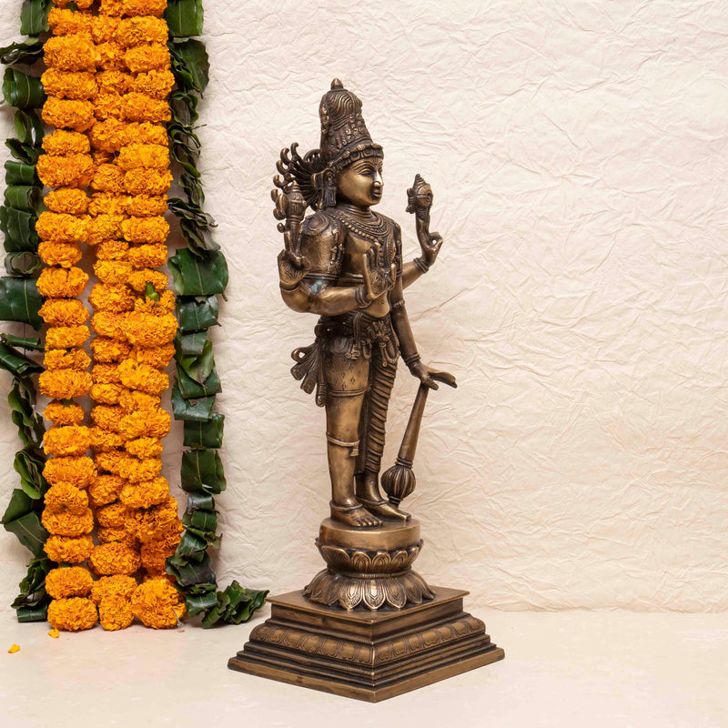 Masterpiece Of Brass Hari Hara Statue