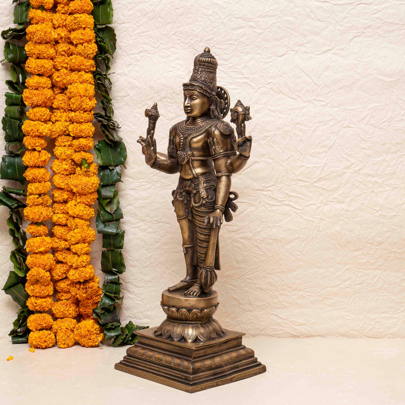 Masterpiece Of Brass Hari Hara Statue