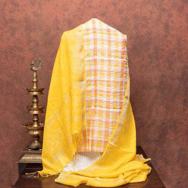 Sunehri Jamdani Linen Charm