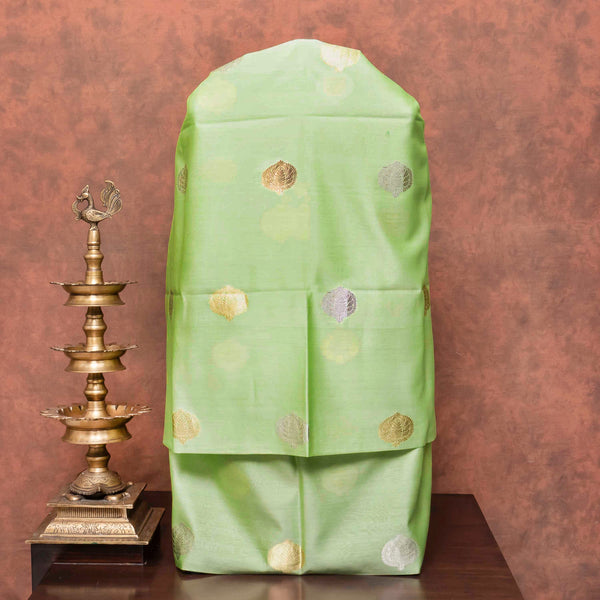 Handloom Chanderi Silk Kurta, Bottom Fabric With Kadwa Weave & Handloom Chanderi Silk Dupatta With Kadwa Weave