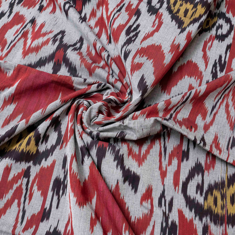 Handloom Cotton Ikkat Fabric