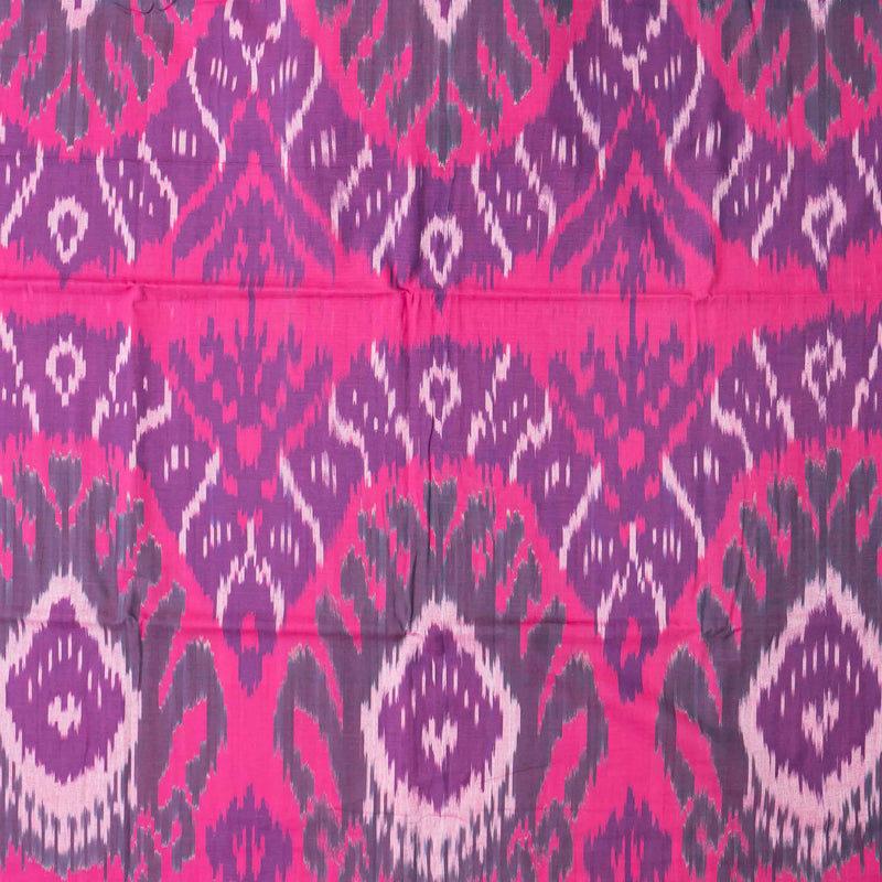 Handloom Cotton Ikkat Fabric