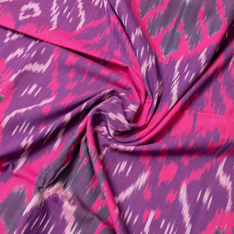 Handloom Cotton Ikkat Fabric