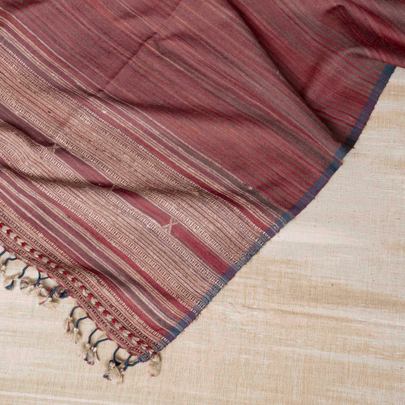Handloom Khadi Cotton Kurta Bottom Fabric & Handloom Cotton Kutchi Weave Stole