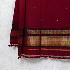 Maroon Handwoven Woolen Shawl