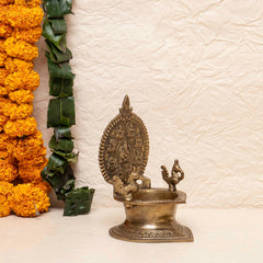 Ashtganesha Brass Diya For Pooja