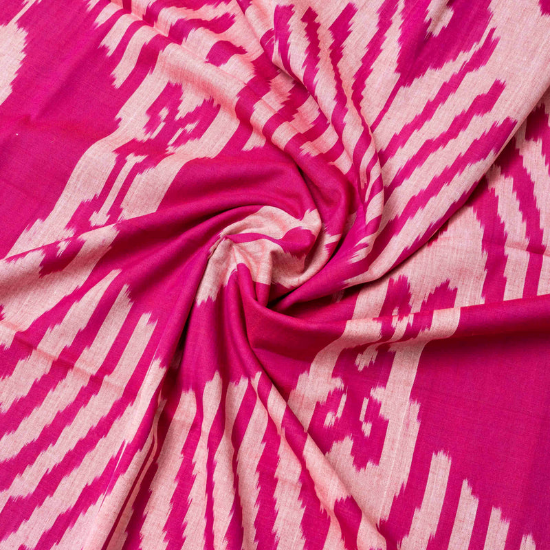 Handloom Cotton Ikkat Fabric