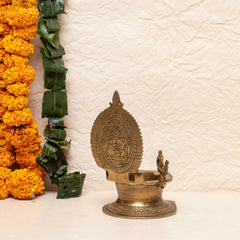 Ashtganesha Brass Diya For Pooja