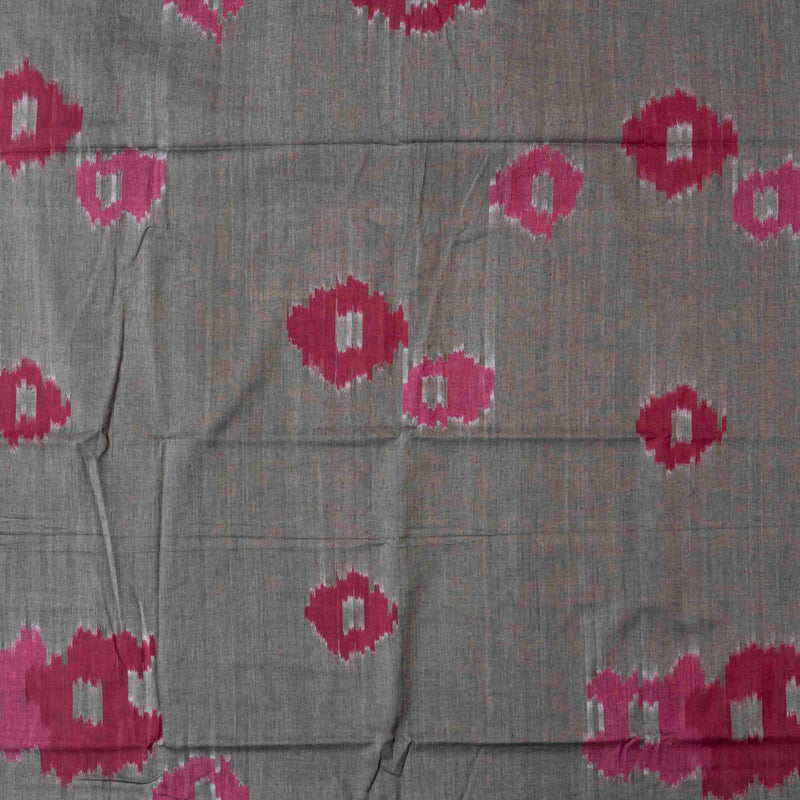 Handloom Cotton Ikkat Fabric