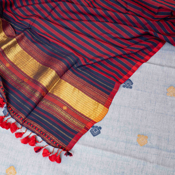 Handloom Cotton Kurta, Bottom Fabric & Handloom Cotton Bhujodi Dupatta