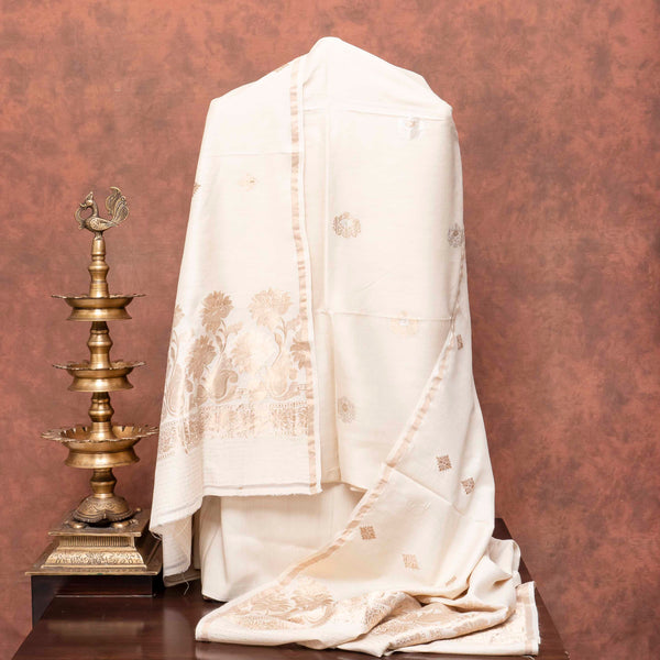 Handloom Muga Silk Kurta, Bottom Fabric & Handloom Muga Silk Dupatta