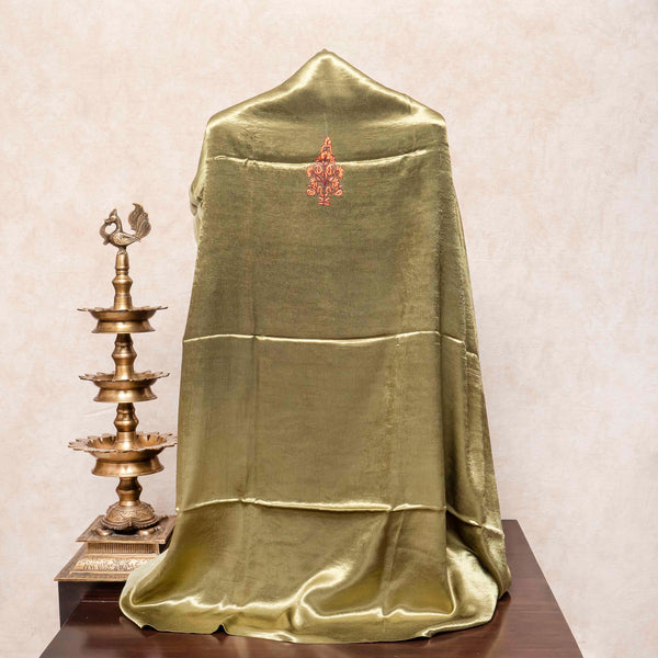 Kashmiri Hand Embroidery Mashru Silk Kurta Fabric