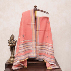 Handwoven Woollen Shawl With Mirror Work