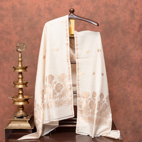 Handloom Muga Silk Kurta, Bottom Fabric & Handloom Muga Silk Dupatta
