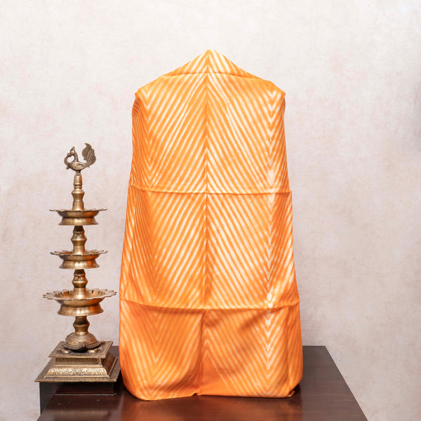 Sunburst Orange Chanderi Shibori Kurta Set with Embroidered Gajji Silk Bandhej Dupatta