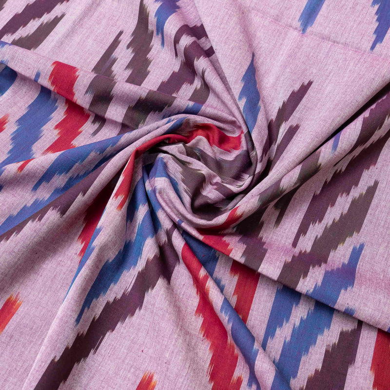 Handloom Cotton Ikkat Fabric