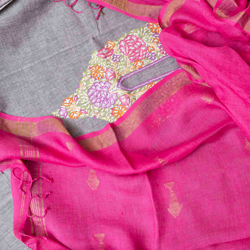 Jamdani's Resham Linen Kaarigari