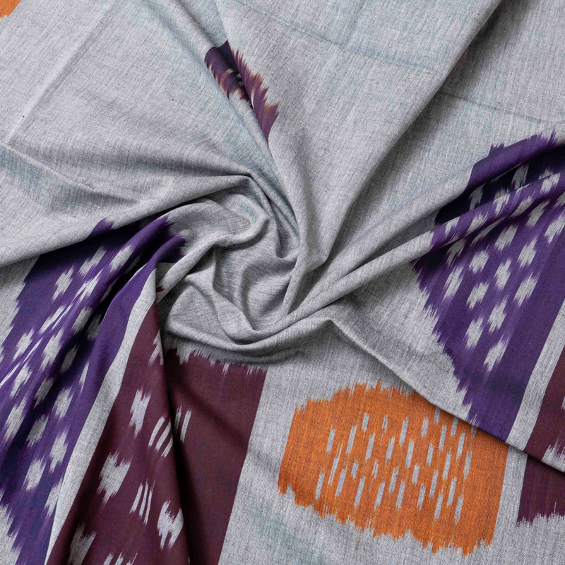 Handloom Cotton Ikkat Fabric