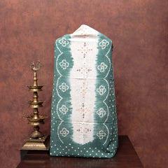 Handloom Kala Cotton Bandhani Kurta & Dupatta Set with Mirror Work