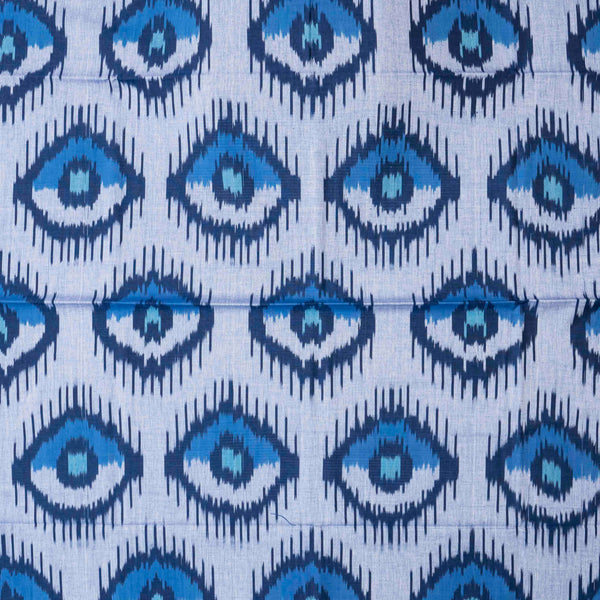 Handloom Cotton Ikkat Fabric
