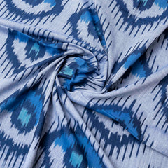 Handloom Cotton Ikkat Fabric