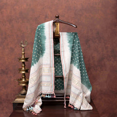 Handloom Kala Cotton Bandhani Kurta & Dupatta Set with Mirror Work