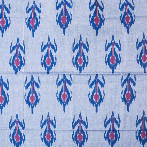 Handloom Cotton Ikkat Fabric