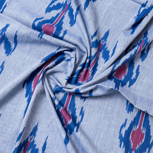 Handloom Cotton Ikkat Fabric
