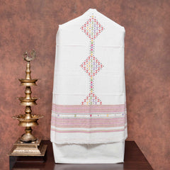 Handloom Kala Cotton Kurta Fabric With Mirror Work, Handloom Kala Cotton Bottom & Handloom Kala Cotton Designer Dupatta