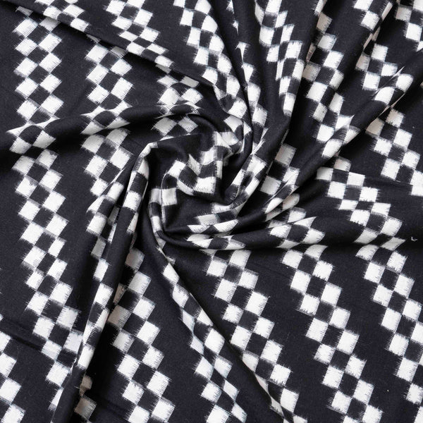 Handloom Cotton Ikkat Fabric