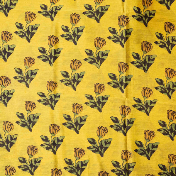 Hand Block Chandi Silk Fabric