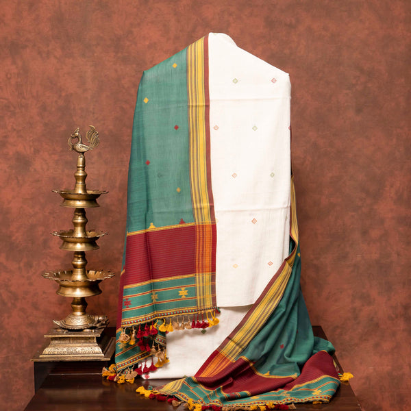 Handloom Kala Cotton Kurta - Bottom Fabric & Handloom Cotton Dupatta