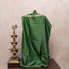 Chanderi Kurta & Dupatta With Kashmiri Sozni Hand Embroidery - Green