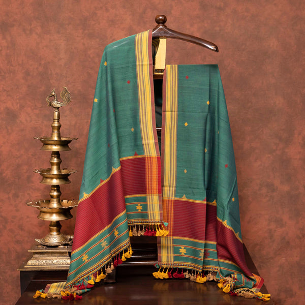 Handloom Kala Cotton Kurta - Bottom Fabric & Handloom Cotton Dupatta