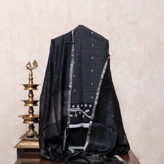Handloom Jamdani Kurta, Kala Cotton Bottom & Handloom Tussar Silk Dupatta