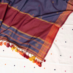 Handloom Kala Cotton Multicolour Mirror Kurta Fabric, Handloom Kala Cotton Bottom Fabric & Handloom Cotton Kutchi Weave Dupatta