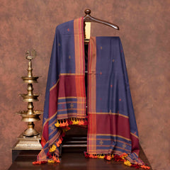 Handloom Kala Cotton Multicolour Mirror Kurta Fabric, Handloom Kala Cotton Bottom Fabric & Handloom Cotton Kutchi Weave Dupatta