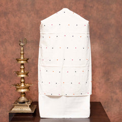Handloom Kala Cotton Multicolour Mirror Kurta Fabric, Handloom Kala Cotton Bottom Fabric & Handloom Cotton Kutchi Weave Dupatta