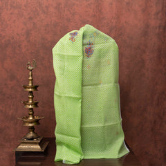 Kashmiri Hand Embroidered Kurta On Kota Fabric & Dupatta