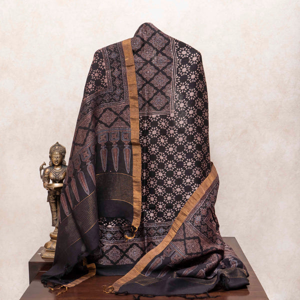 Ajrakh's Shahi Linen Silk Dastkar