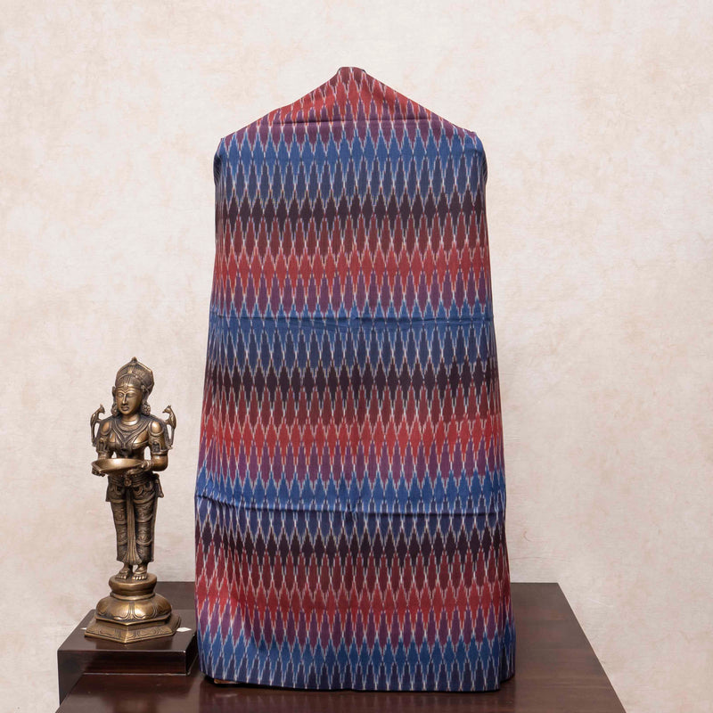 Ikkat Cotton's Laal-Neela Vastra