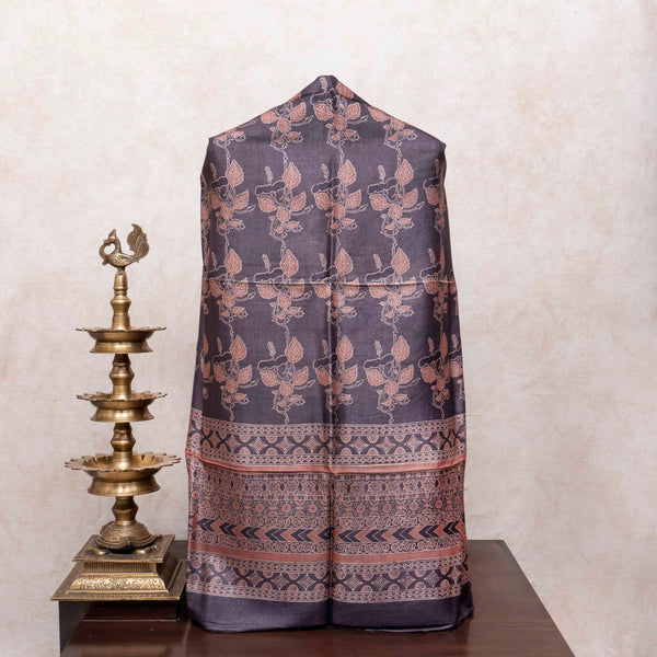 Ajrakh Handloom Pure Tussar Silk Kurta & Dupatta Set