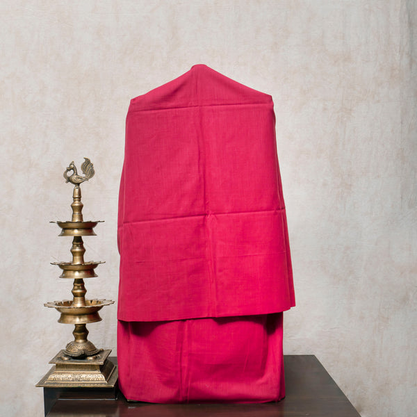 Handloom Kurta, Bottom & Handloom Cotton Silk Dupatta With Kadwa Meena Booti And Golden Border