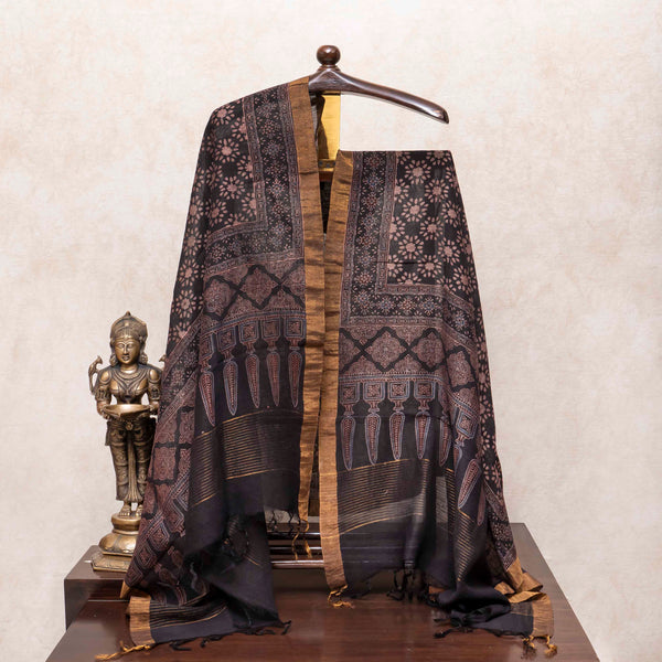 Ajrakh's Shahi Linen Silk Dastkar