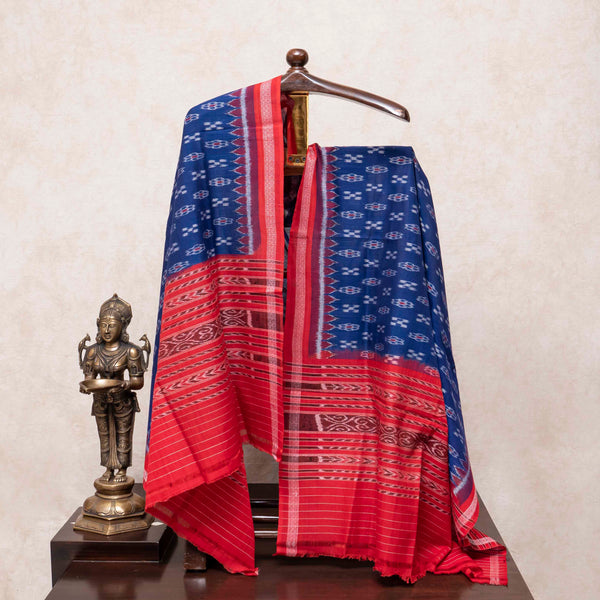 Ikkat Cotton's Laal-Neela Vastra