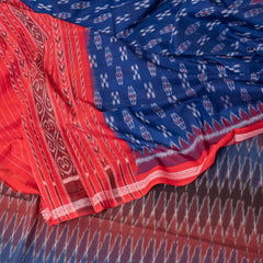 Ikkat Cotton's Laal-Neela Vastra