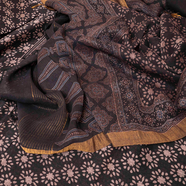 Ajrakh's Shahi Linen Silk Dastkar