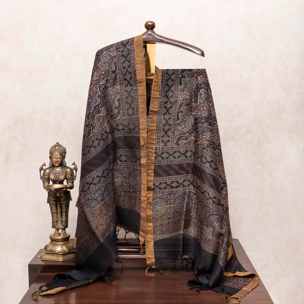 Resham Linen Ajrakh's Royal Drape