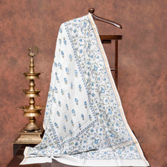 Kashmiri Hand Embroidery Chanderi Silk Dupatta